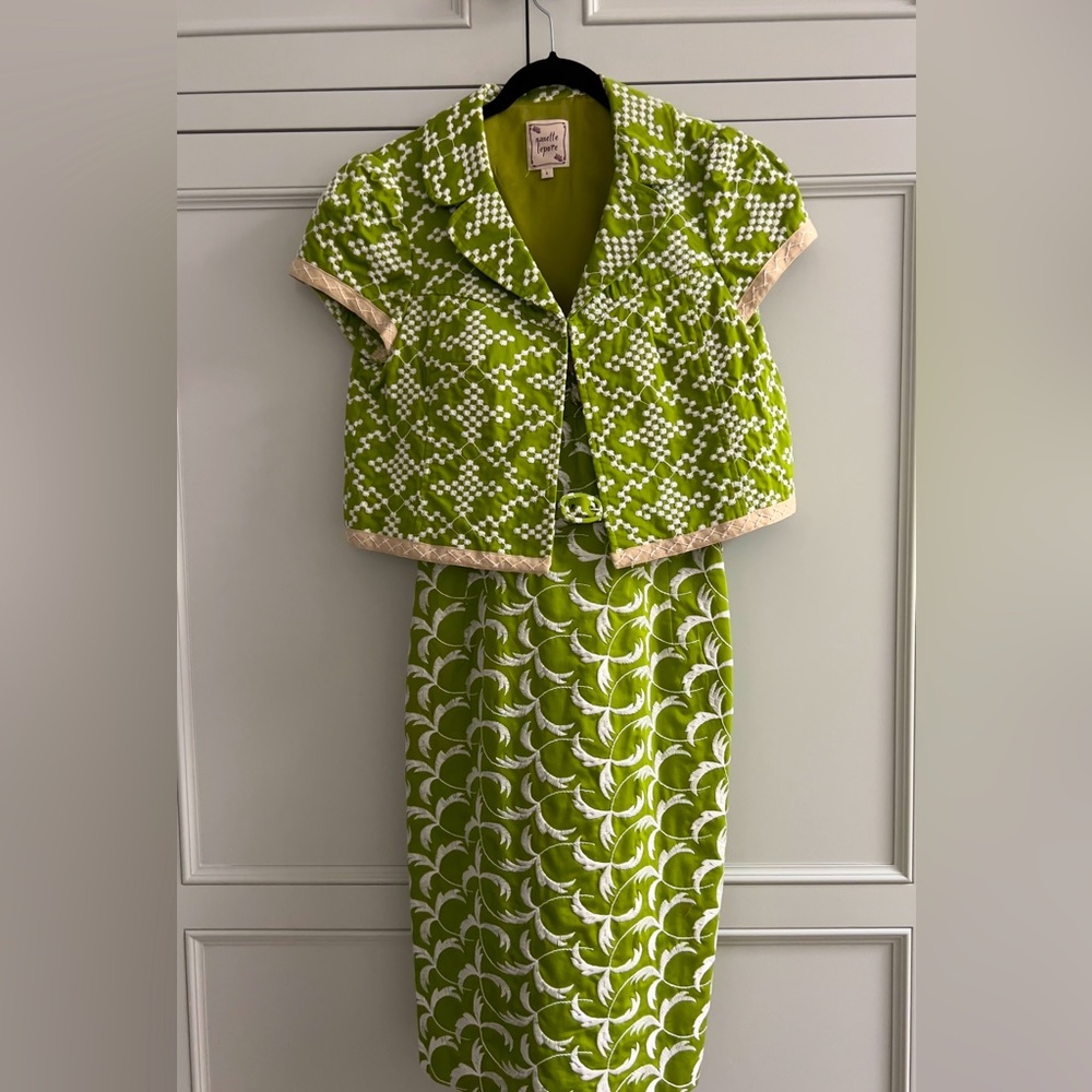 Nanette Lepore Green cotton embroidered Fabric